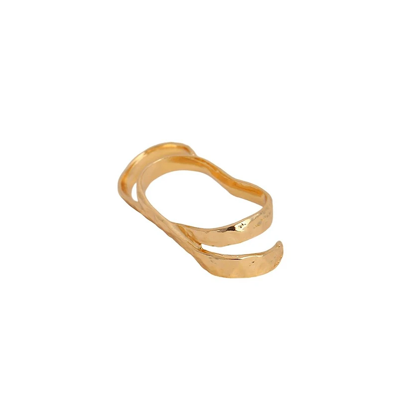 Sohi Women's The Dented Three Finger Ring