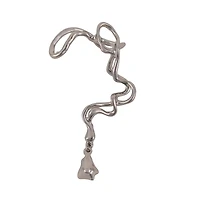 Women's The Tangle-Drop Cuff Earrings - Metallic Silver