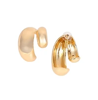 Women's The Chunky-Unbalanced Half-Hoop Earrings - California Gold