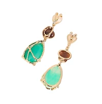 Women's The Veined-Teardrop Drop Earrings - California Gold