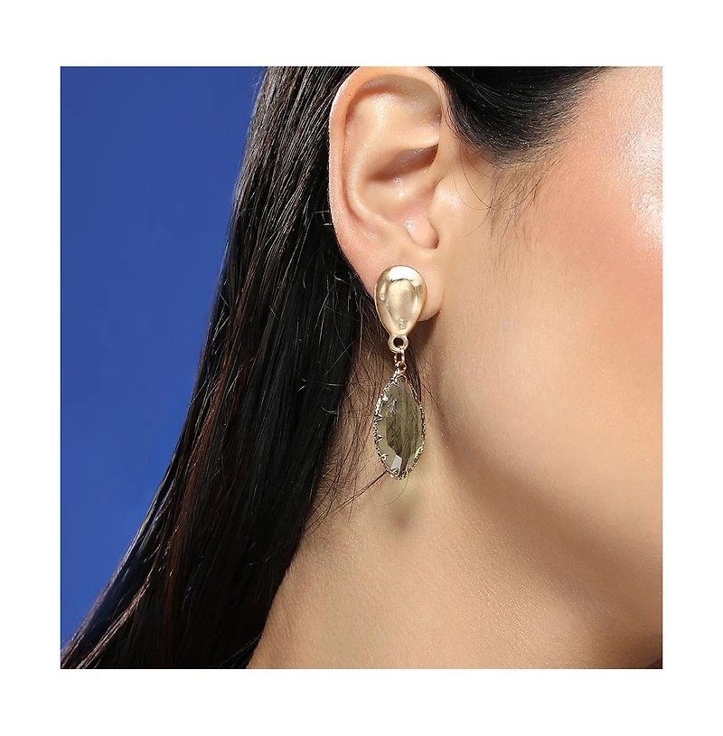 Women's The Marquise-Gleam Drop Earrings - Kelly Green