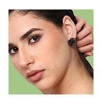 Sohi Women's Gold Dahlia Stud Earrings