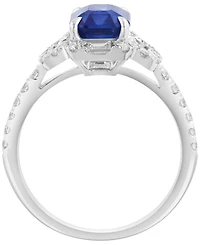 Effy Collection Diamond (5/8 ct. t.w.) & Sapphire (1-1/2 ct. t.w.) Ring in 14k White Gold