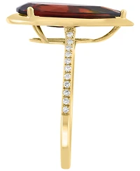 Effy Collection Diamond (1/10 ct. t.w.) & Garnet (3-1/2 ct. t.w.) Ring in 14k Yellow Gold