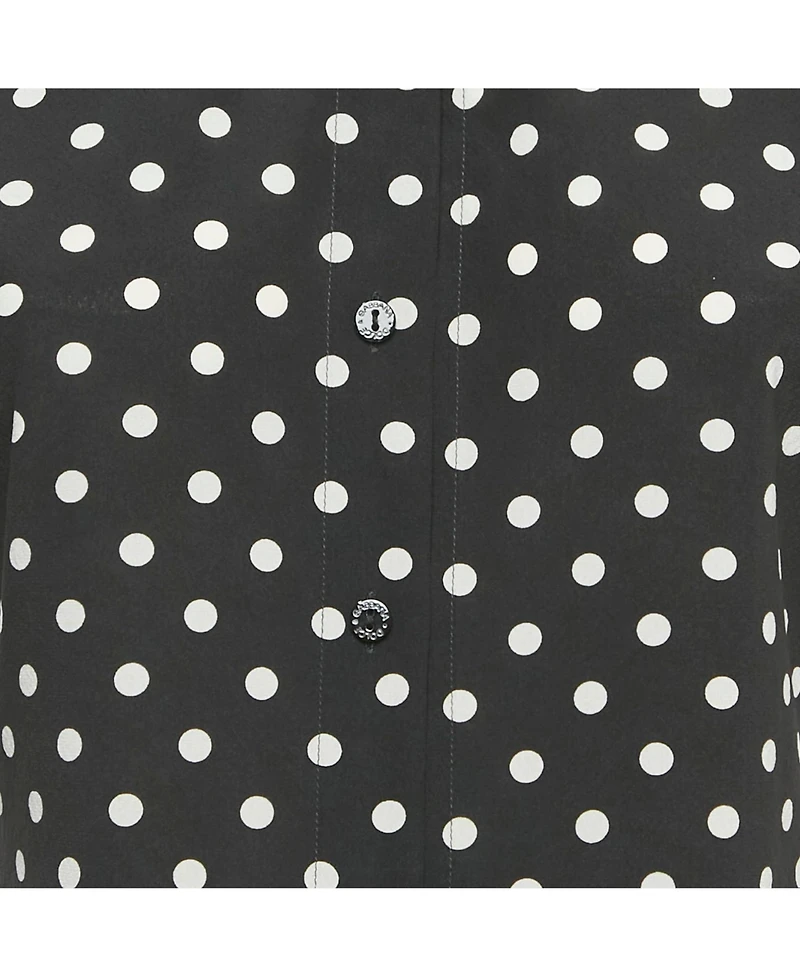 Pre-Owned Dolce & Gabbana Women's Polka Dots Chiffon Sleeveless Shirt