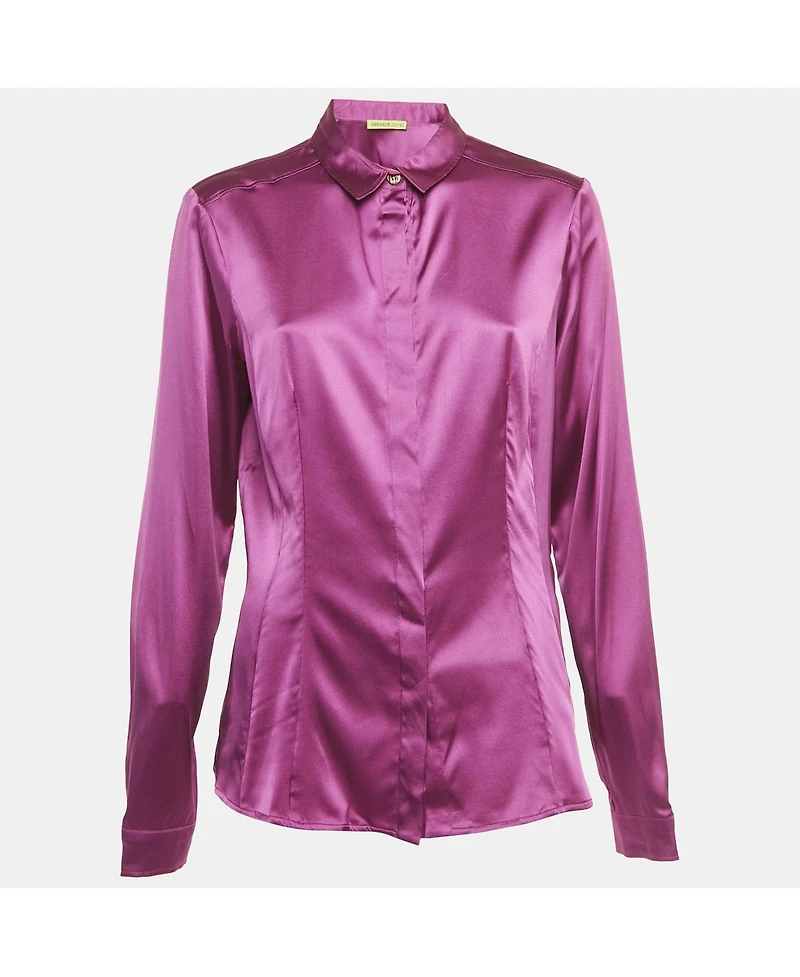 Pre-Owned Versace Women's Silk Full Sleeve Shirt