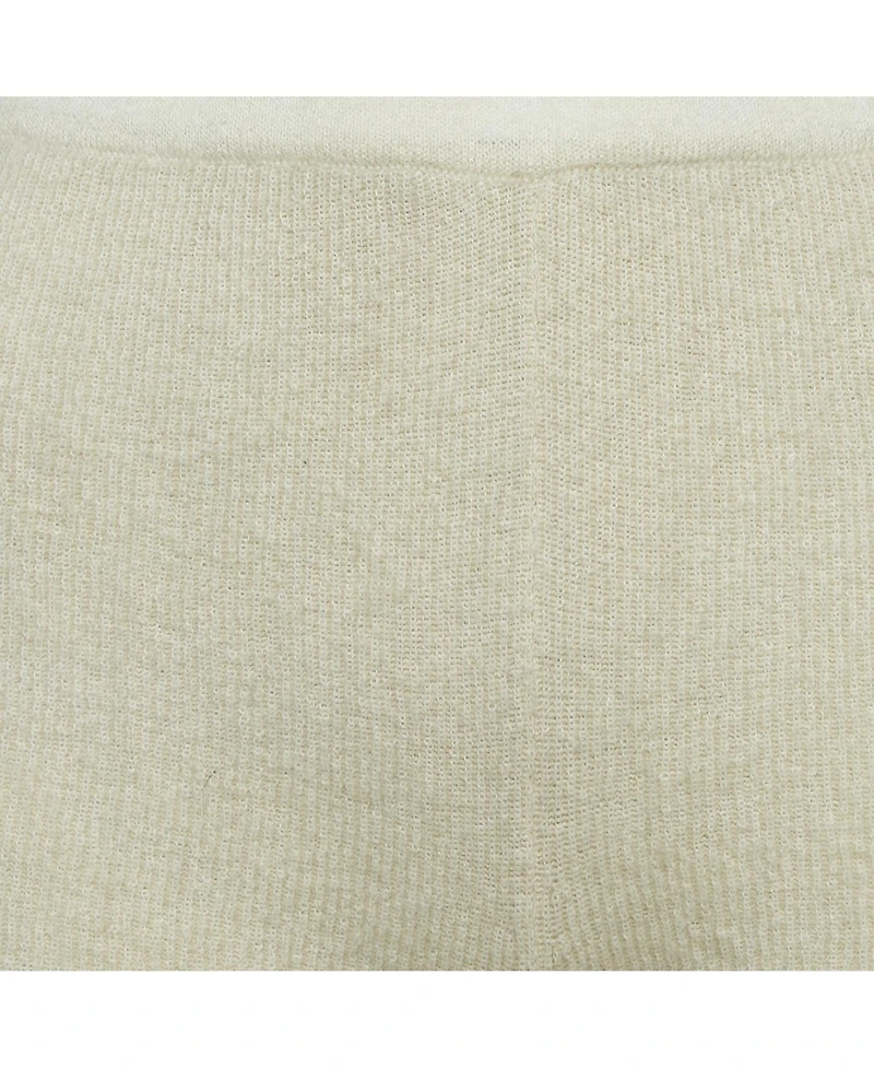 Pre-Owned Jacquemus Women's Cream Textured Rib Kit Shorts