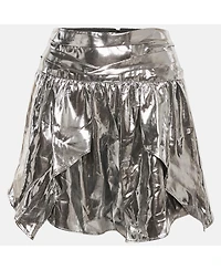 Pre-Owned Isabel Marant Women's Metallic Lamé Gathered Mini Skirt