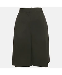 Pre-Owned Givenchy Women's Black Velvet Trim Gabardine Shorts