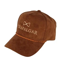 Trafalgar Men's Traflagar's Faux Suede 5 Panel Cap with Braided Rope