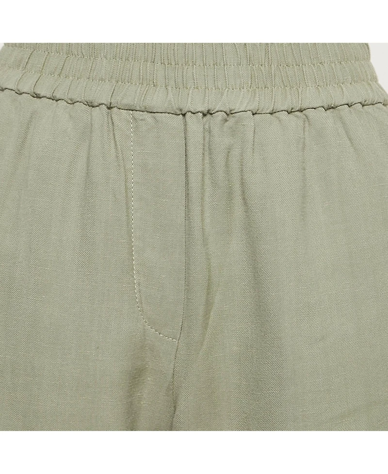 Pre-Owned Brunello Cucinelli Women's Grey Linen Blend Pants