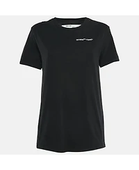 Pre-Owned Off-White Women's Pre-Owned Logo Embroidered Jersey Crew Neck T-Shirt
