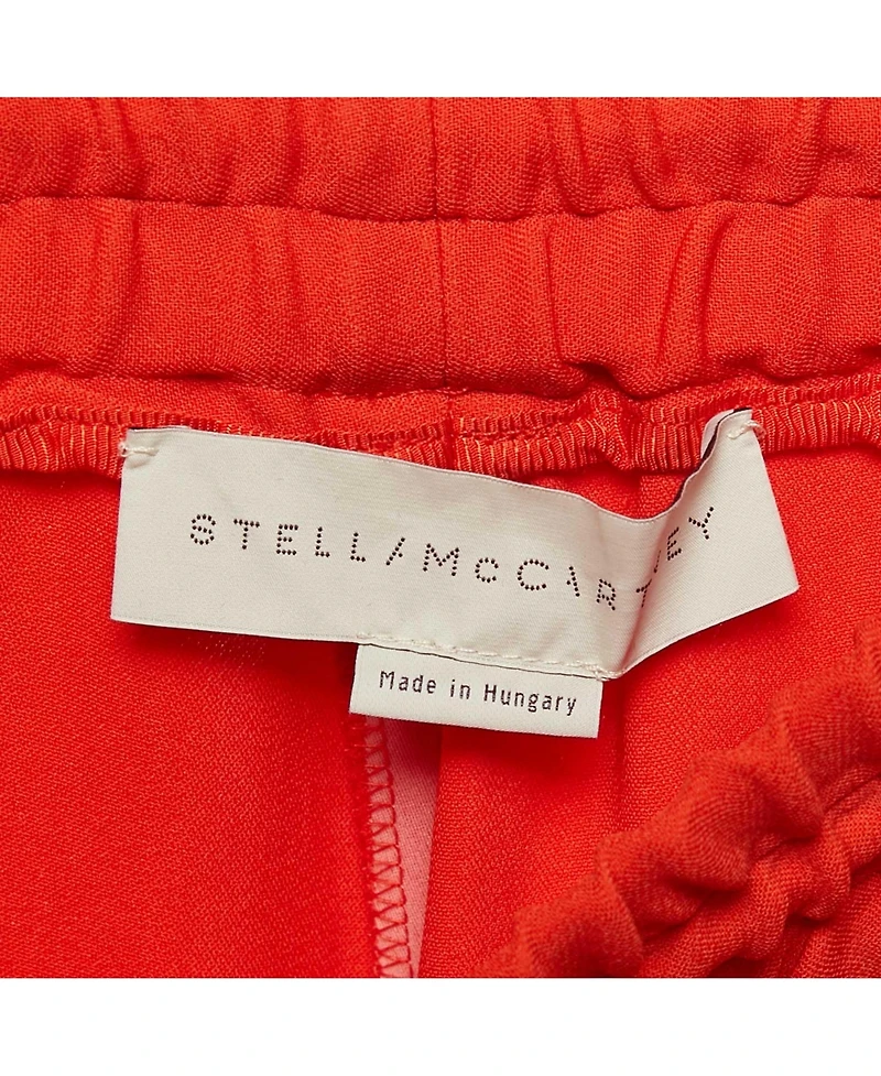 Pre-Owned Stella Mccartney Women's Orange Crepe Drawstring Trousers