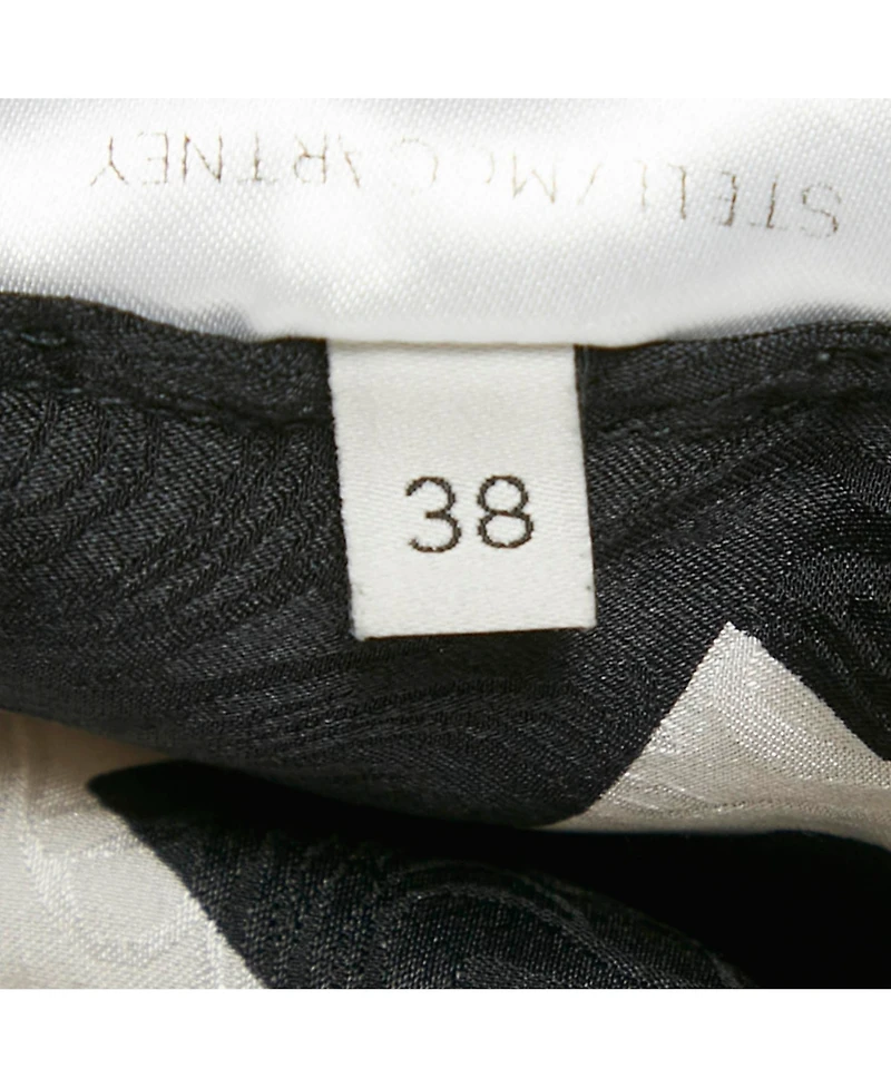 Pre-Owned Stella Mccartney Women's Striped Jacquard Silk Belted Trousers