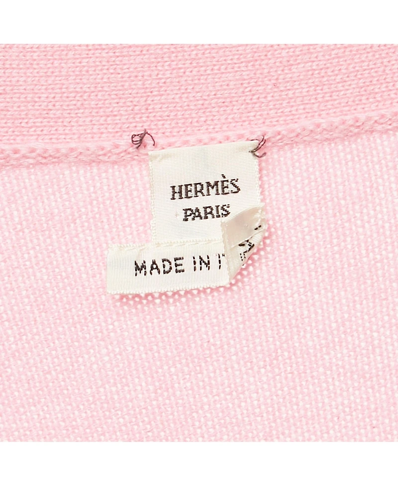 Pre-Owned Hermes Women's Pink & Orange Cashmere Knit Long Cardigan