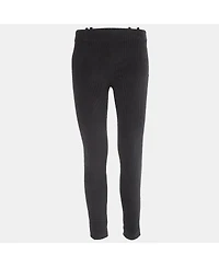Pre-Owned Balenciaga Women's Black Textured Corduroy Slim Fit Trousers