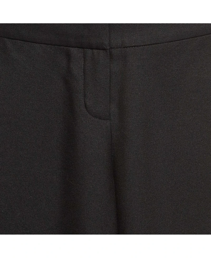 Pre-Owned Balmain Women's Black Gabardine Flared Trousers