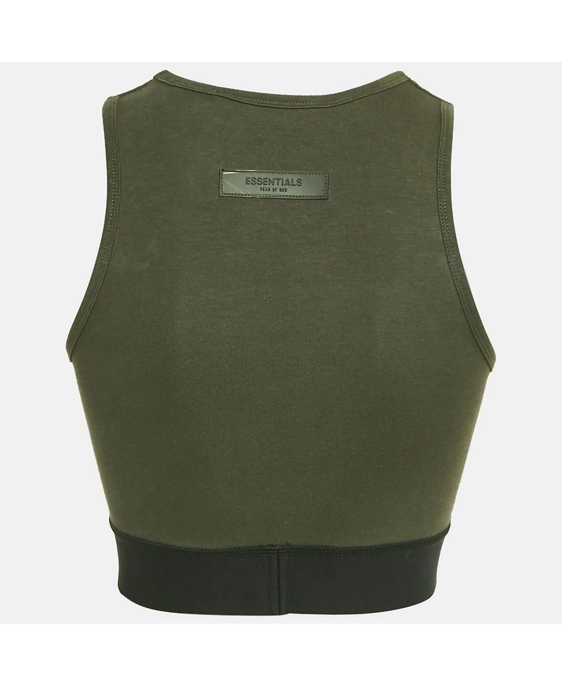 Pre-Owned Fear Of God Women's Essentials Military Cotton Knit Sport Tank Top