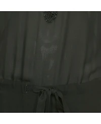 Pre-Owned Emilio Pucci Women's Black Lace Trim Silk Jumpsuit