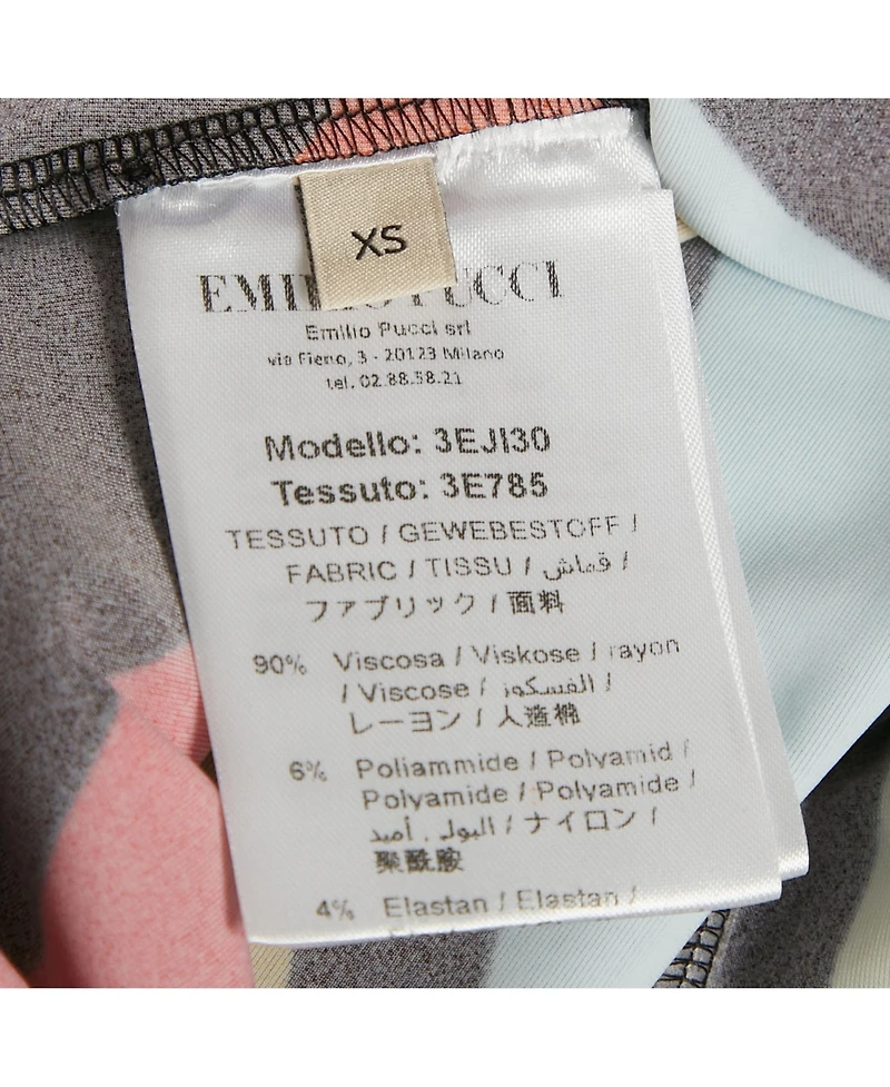 Pre-Owned Emilio Pucci Women's Black Printed Jersey Sleeveless Jumpsuit