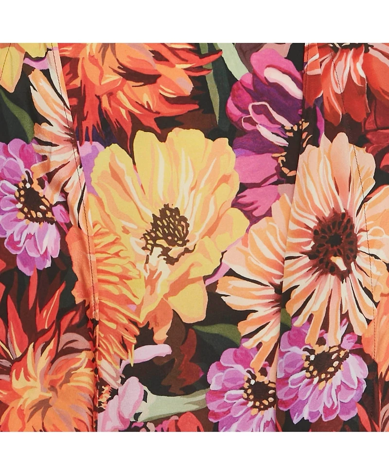 Pre-Owned Stella Mccartney Women's Multicolor Floral Print Silk Wrap Style Skirt