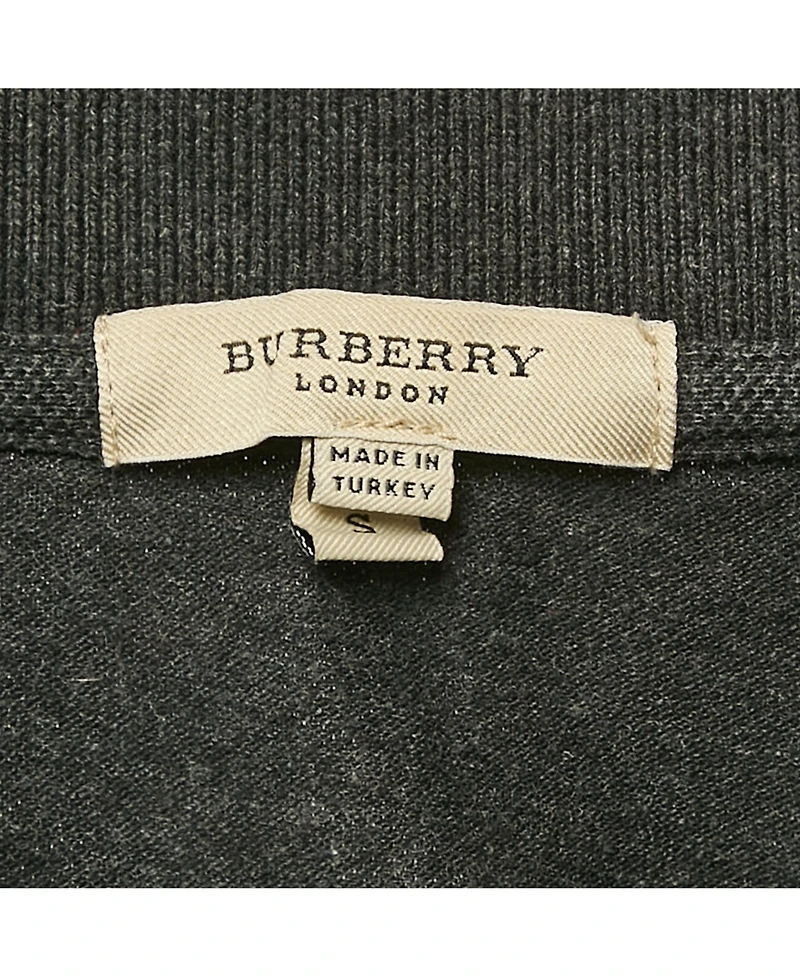 Pre-Owned Burberry Women's Grey Cotton Long Sleeve Polo T-Shirt