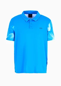 A|X Armani Exchange Men's Floral Polo Shirt
