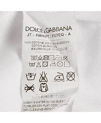 Pre-Owned Dolce & Gabbana Men's White Jersey Crewneck T-Shirt