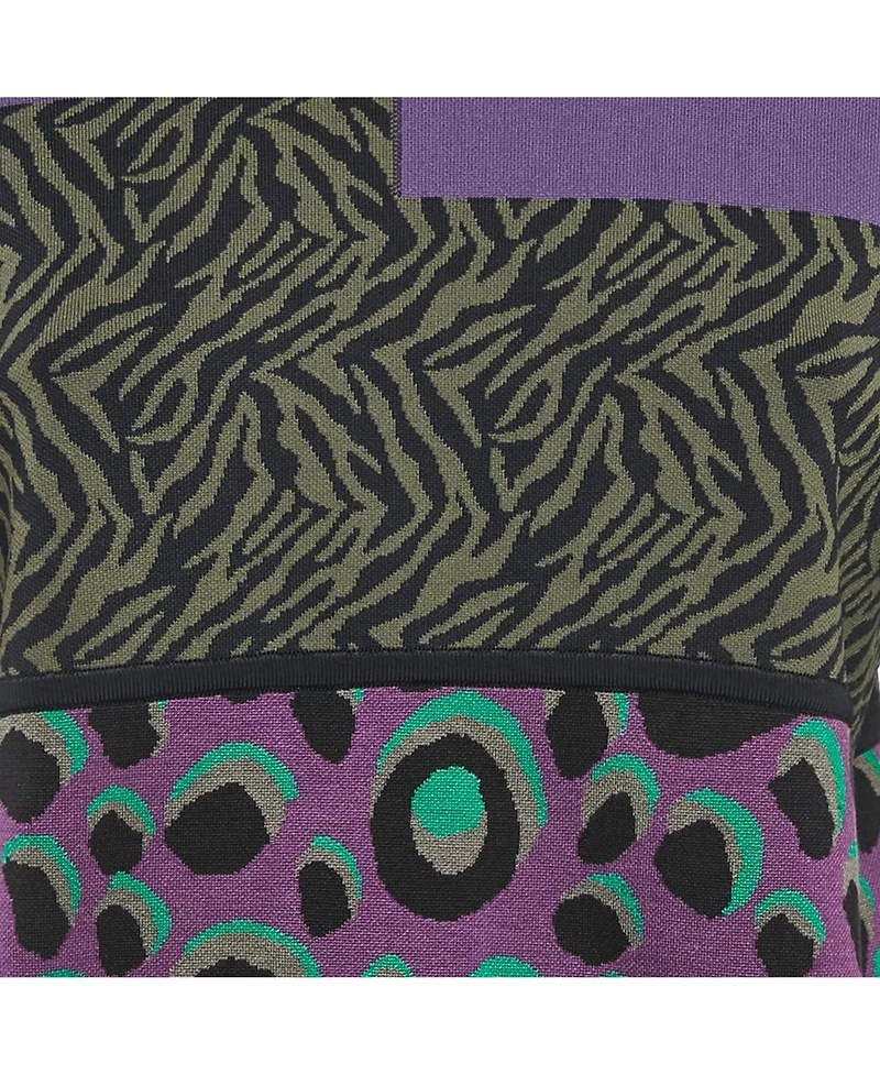 Pre-Owned Versace Women's Multicolor Animal Print Jersey Sweatshirt