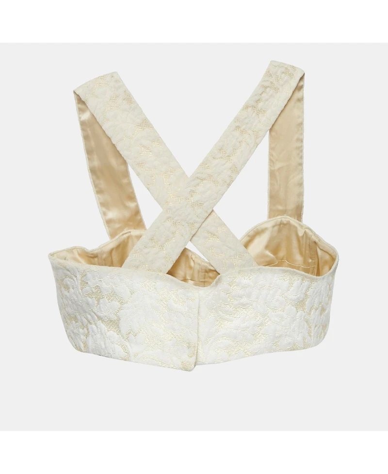 Pre-Owned Dolce & Gabbana Women's Jacquard Silk Crop Top