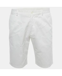 Pre-Owned Dolce & Gabbana Men's White Dg Embroidery Stretch Cotton Shorts