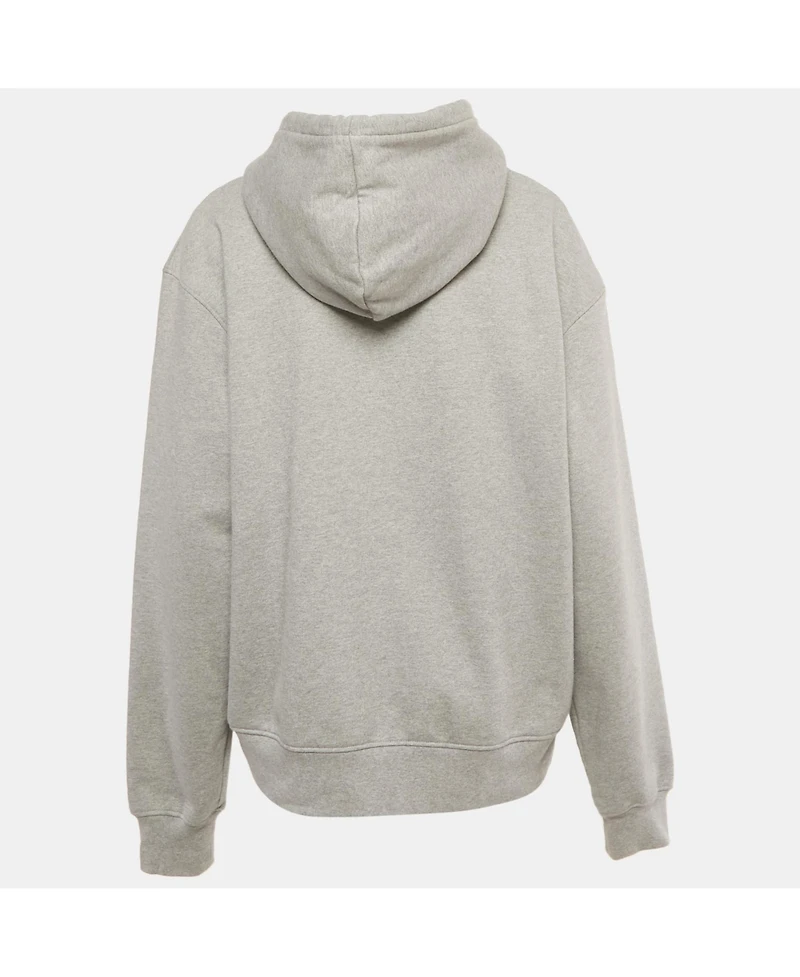 Pre-Owned Jacquemus Women's Grey Logo Print Cotton Hoodie