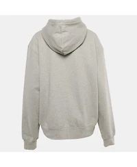 Pre-Owned Jacquemus Women's Grey Logo Print Cotton Hoodie