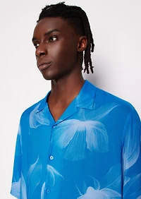 A|X Armani Exchange Men's Boxy-Fit Floral Graphic Shirt