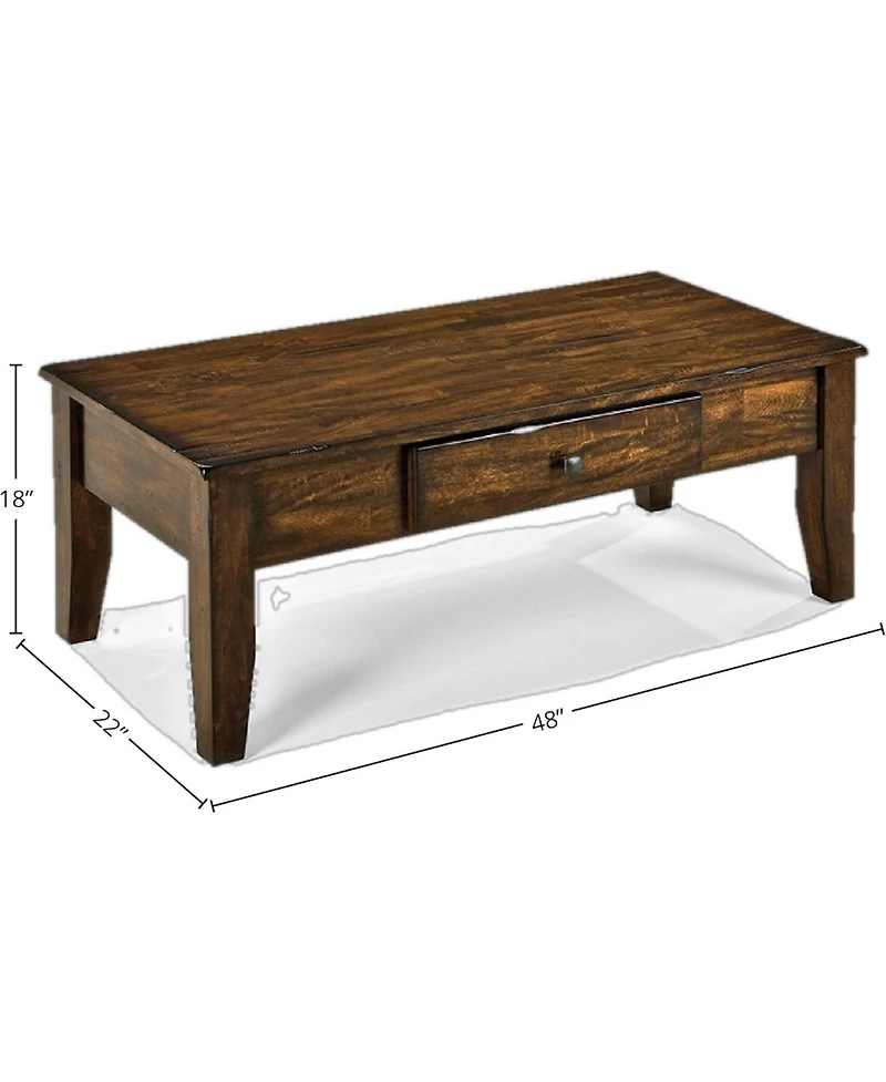 Intercon 48"" x 22"" Coffee Table in Raisin