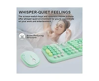 Risokeys Colorful Round Keycap 2.4G Wireless Keyboard & Mouse Combo