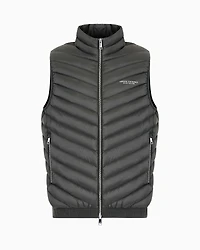 A|X Armani Exchange Men's Packable Zip-Front Puffer Vest