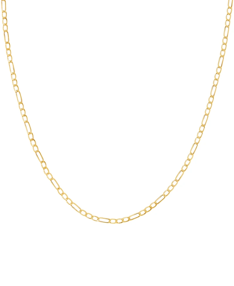 Italian Gold Figaro Necklace in 10k Yellow Gold