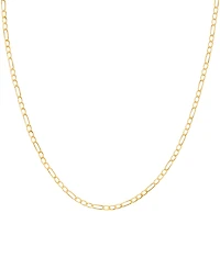 Italian Gold Figaro Necklace in 10k Yellow Gold