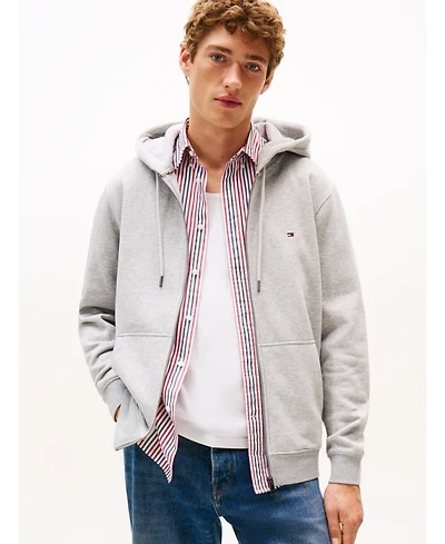 Tommy Hilfiger Men's Long Sleeve Zip-Front Flag Logo Hoodie