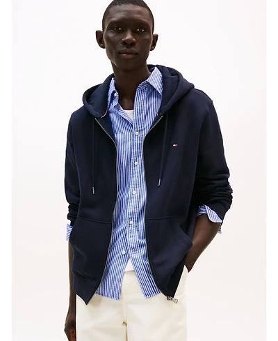 Tommy Hilfiger Men's Long Sleeve Zip-Front Flag Logo Hoodie