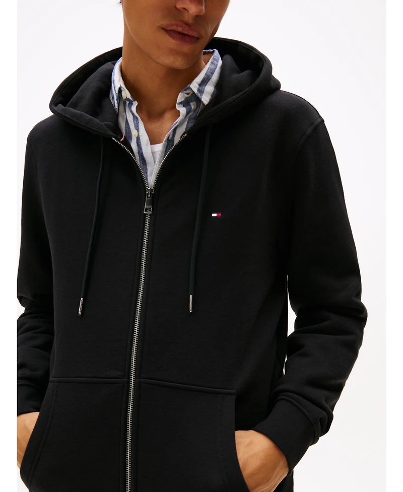 Tommy Hilfiger Men's Long Sleeve Zip-Front Flag Logo Hoodie