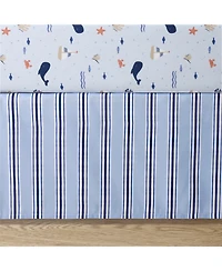 The Peanutshell Crib Bedding Set for Baby Boys, Nautical Patch, 3 Pieces