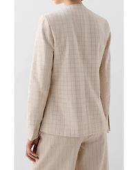 Scalpers Women's Stripes Check Blazer