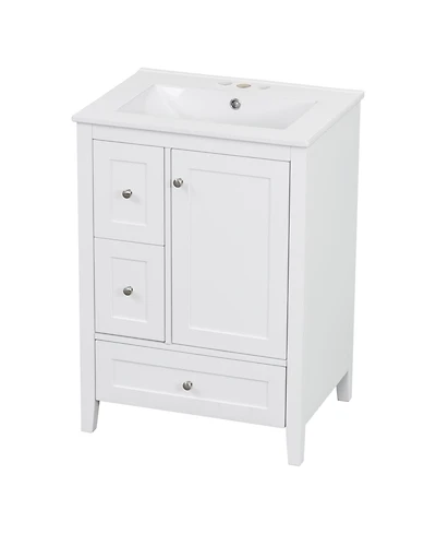 Casainc Bathroom Vanity with Adjustable Shelf and Removable Dividers