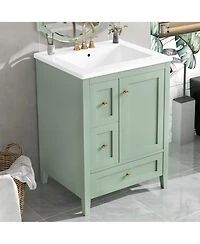 Casainc Bathroom Vanity with Adjustable Shelf and Removable Dividers