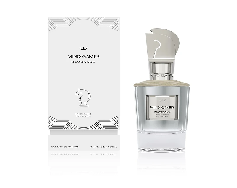 Mind Games Blockade Perfume – Pink Pepper, Lavender, Patchouli & Ambrostar – Unisex Woody Fruity Extrait de Parfum, 100mL/3.4oz
