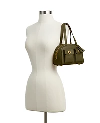 Coach Originals Twin Turnlock Small Waxed Leather Shoulder Bag 20