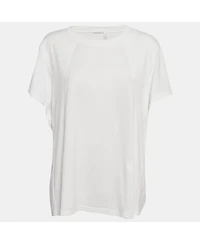 Pre-Owned Chloe Women's White Jersey Cotton Crew Neck T-Shirt