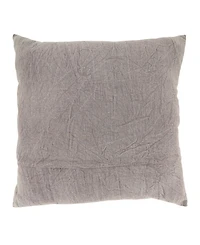 Saro Lifestyle Embroidered Sunflower Poly Filled Decorative Pillow, 20" x 20"